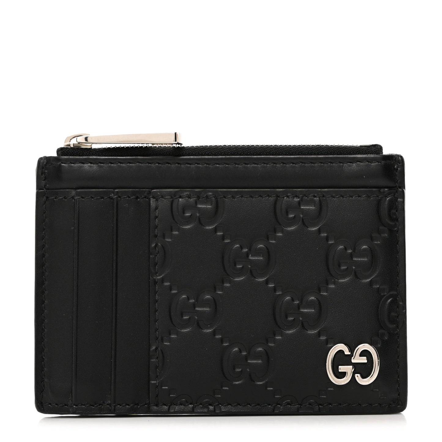 Guccissima Signature Coin Case Card Holder Black