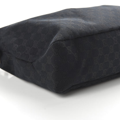 Gucci Monogram Medium Horsebit Chain Hobo Black 6 of 10