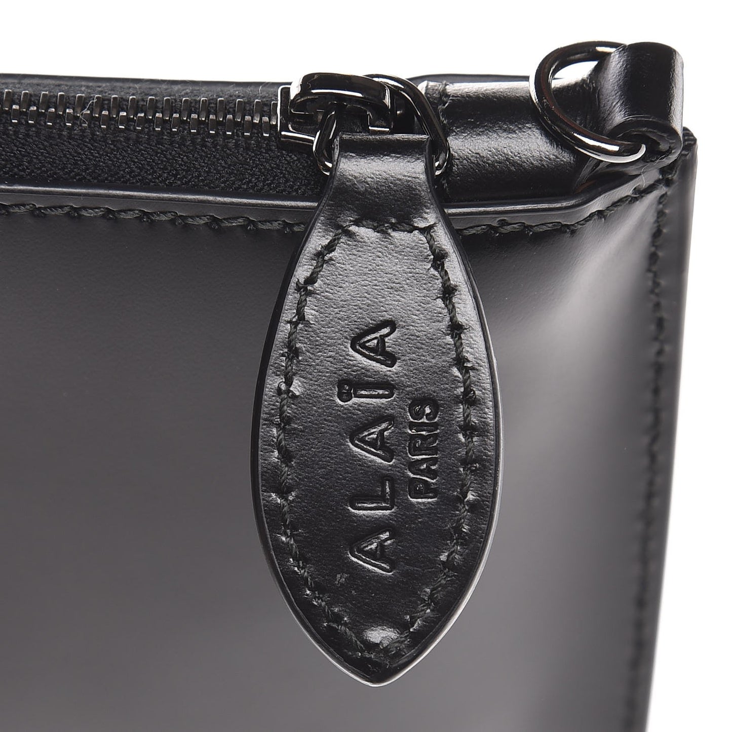 Calfskin Laser Cut Petale Mina 32 Bag Black White
