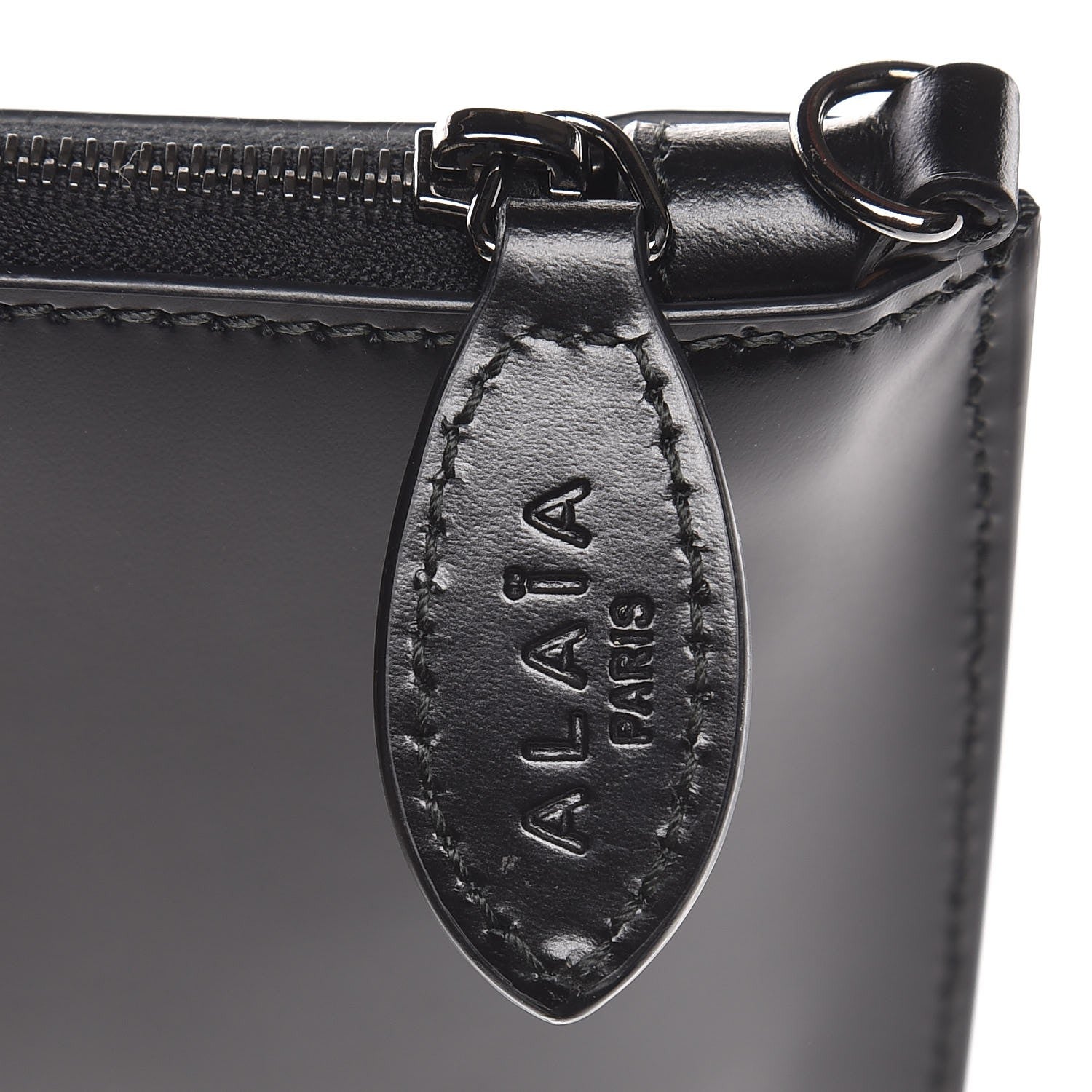 Alaia Calfskin Laser Cut Petale Mina 32 Bag Black White 11 of 14