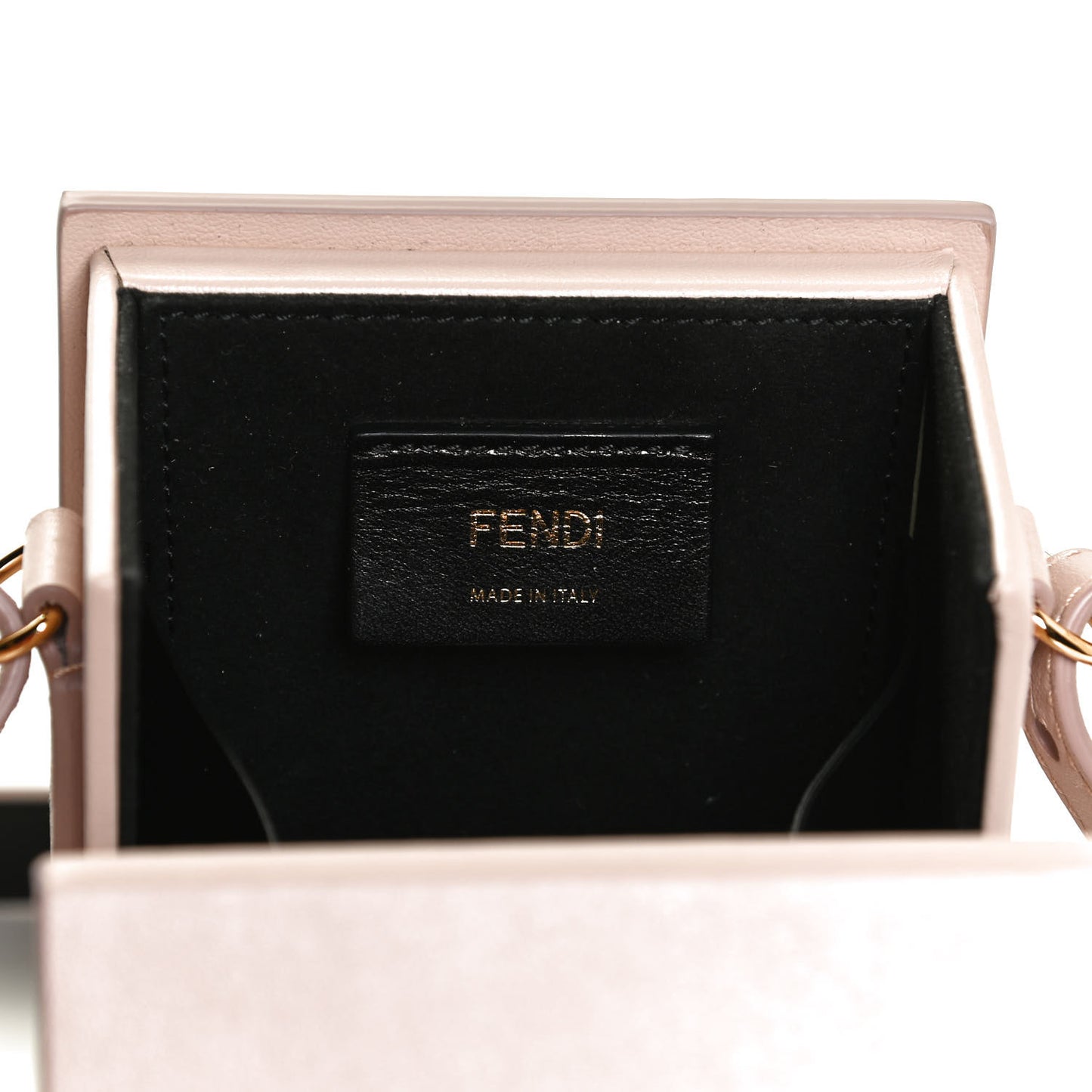 Vitello Fluffy Logo Vertical Box Rosa Quarzo Black