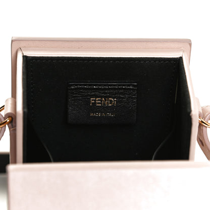 Fendi Vitello Fluffy Logo Vertical Box Rosa Quarzo Black 6 of 11