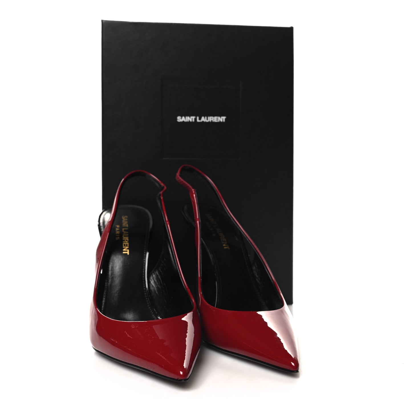 Patent Calfskin Zoe 105 Slingback Pump 38.5 Red
