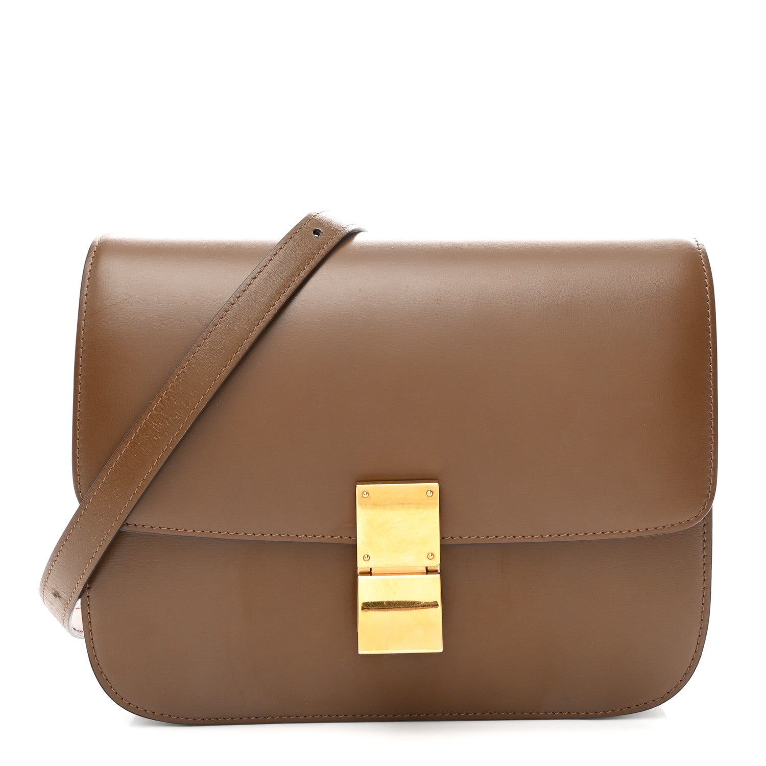 Celine Box Calfskin Medium Classic Box Flap Bag Camel 1 of 10