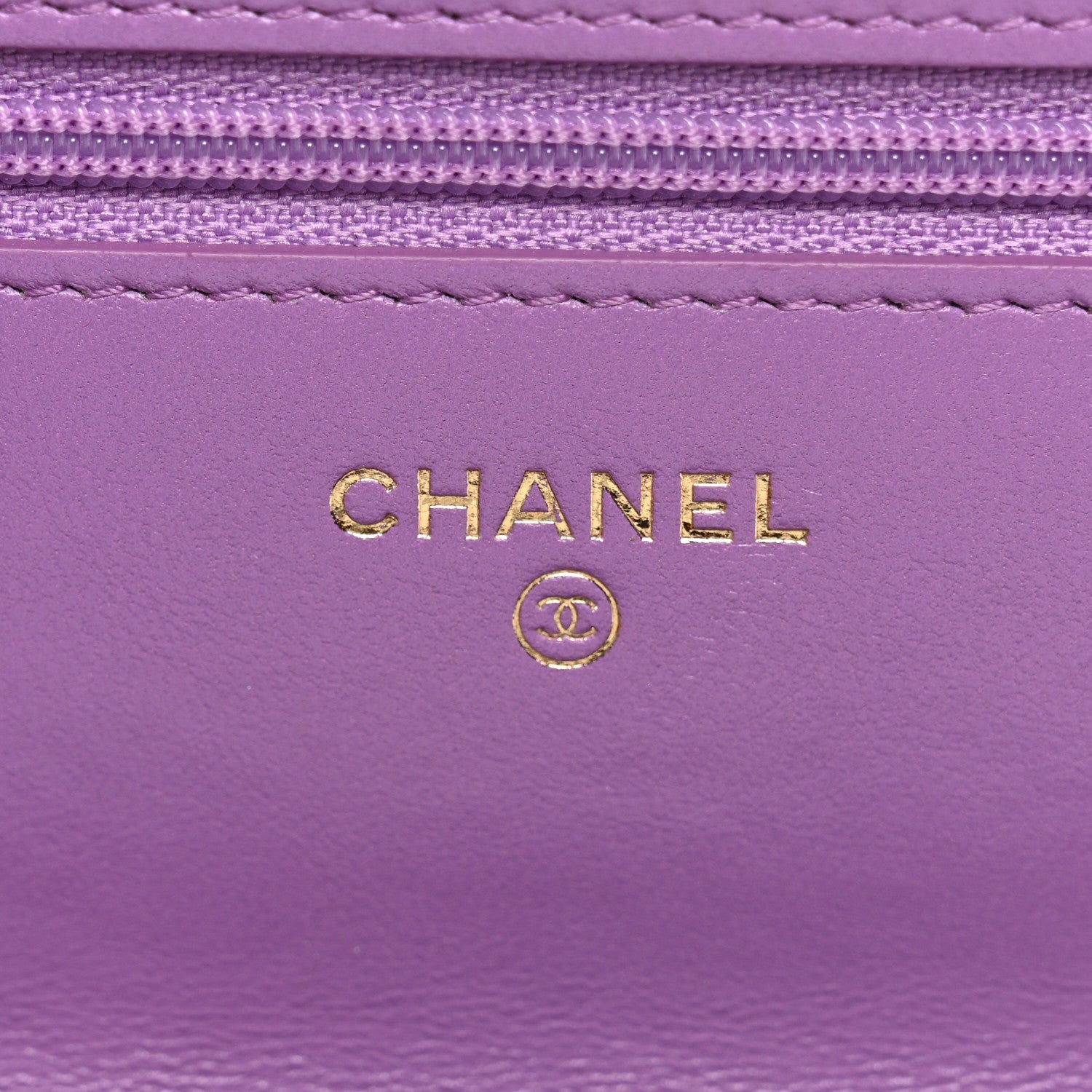 Chanel Lambskin Quilted Pick Me Up Wallet On Chain WOC Purple 6 of 14