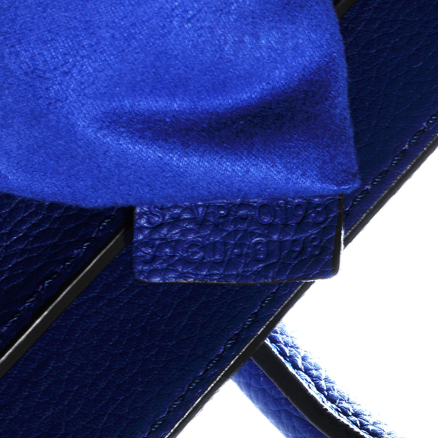 Celine Drummed Calfskin Mini Luggage Indigo 8 of 8