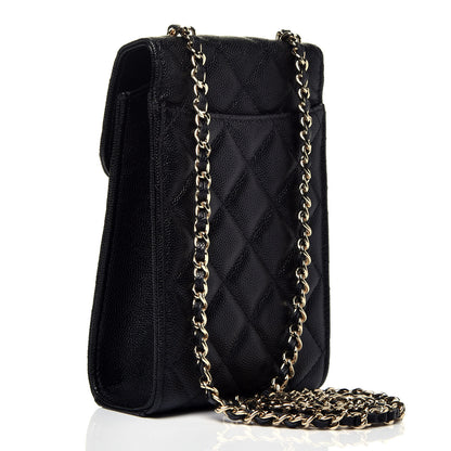Chanel Caviar Quilted Classic Phone Holder Black 3 of 10