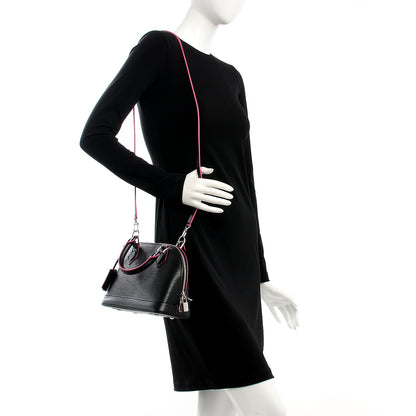 Louis Vuitton Epi Alma BB Black Hot Pink 2 of 7