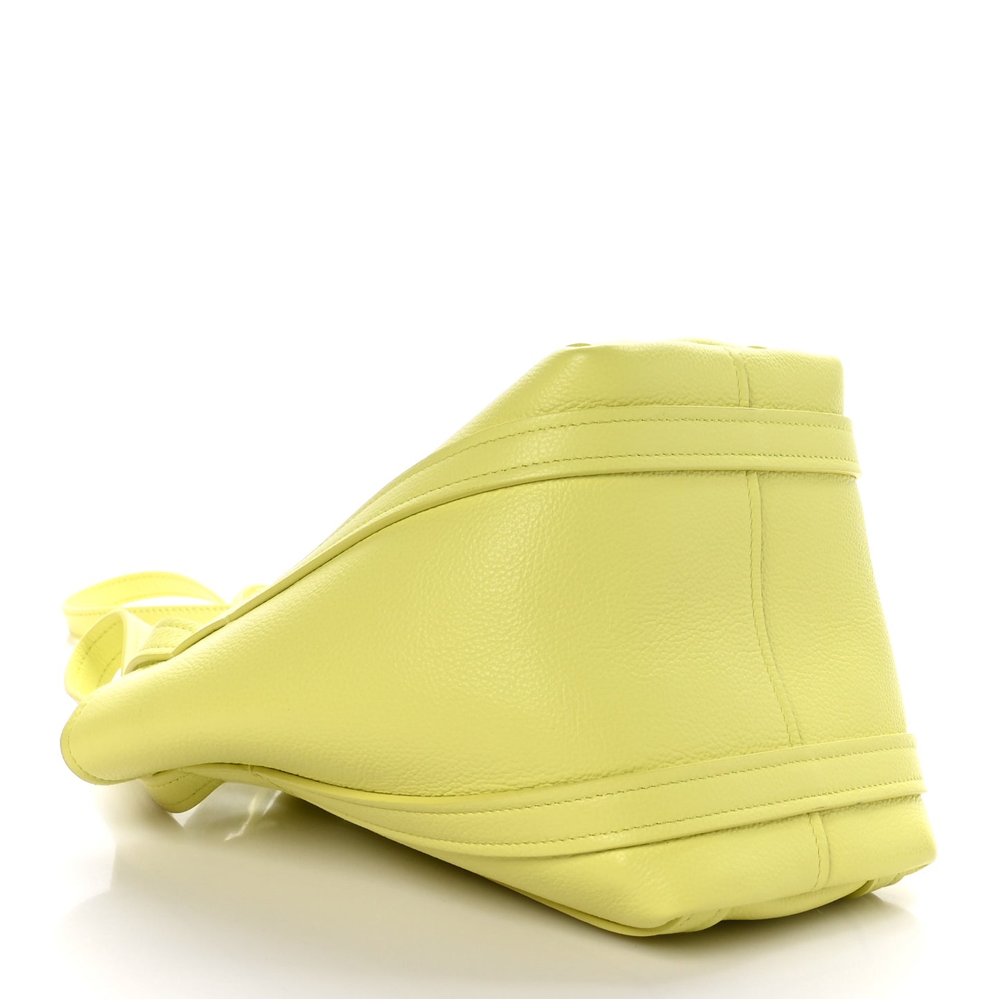 Grained Calfskin XS Everyday North South Shoulder Tote Bag Lemon