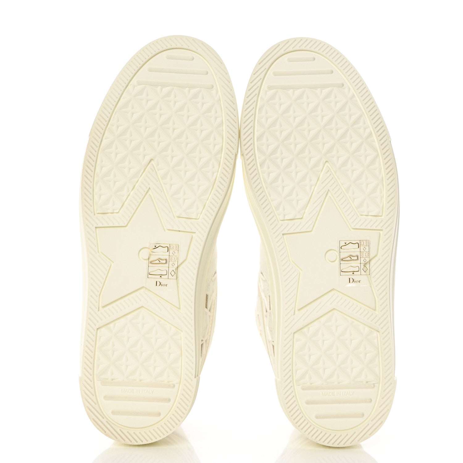 Christian Dior Canvas Embroidered Womens Walk'n' Dior Star High Top Sneakers 36.5 White Gold 9 of 18
