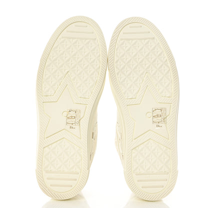 Christian Dior Canvas Embroidered Womens Walk'n' Dior Star High Top Sneakers 36.5 White Gold 9 of 18
