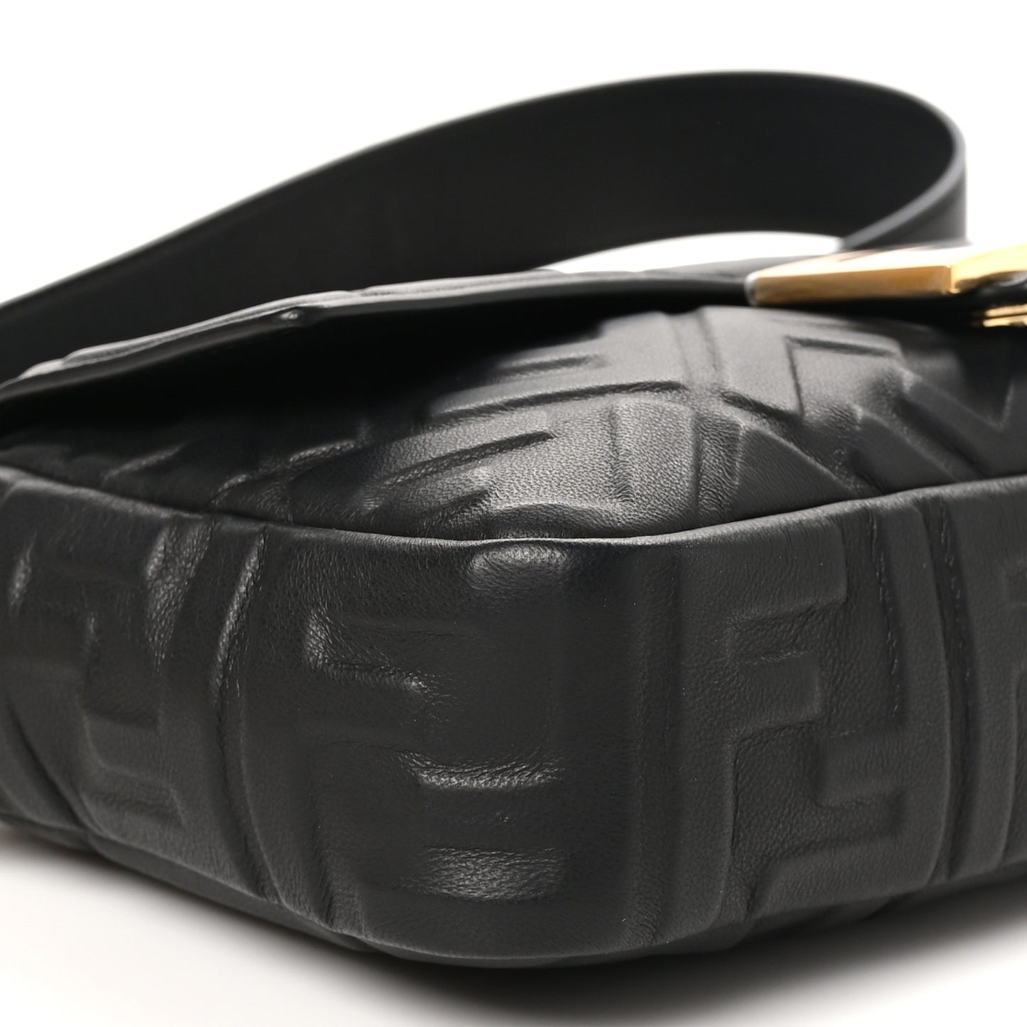 Nappa FF 1974 Embossed Baguette Black