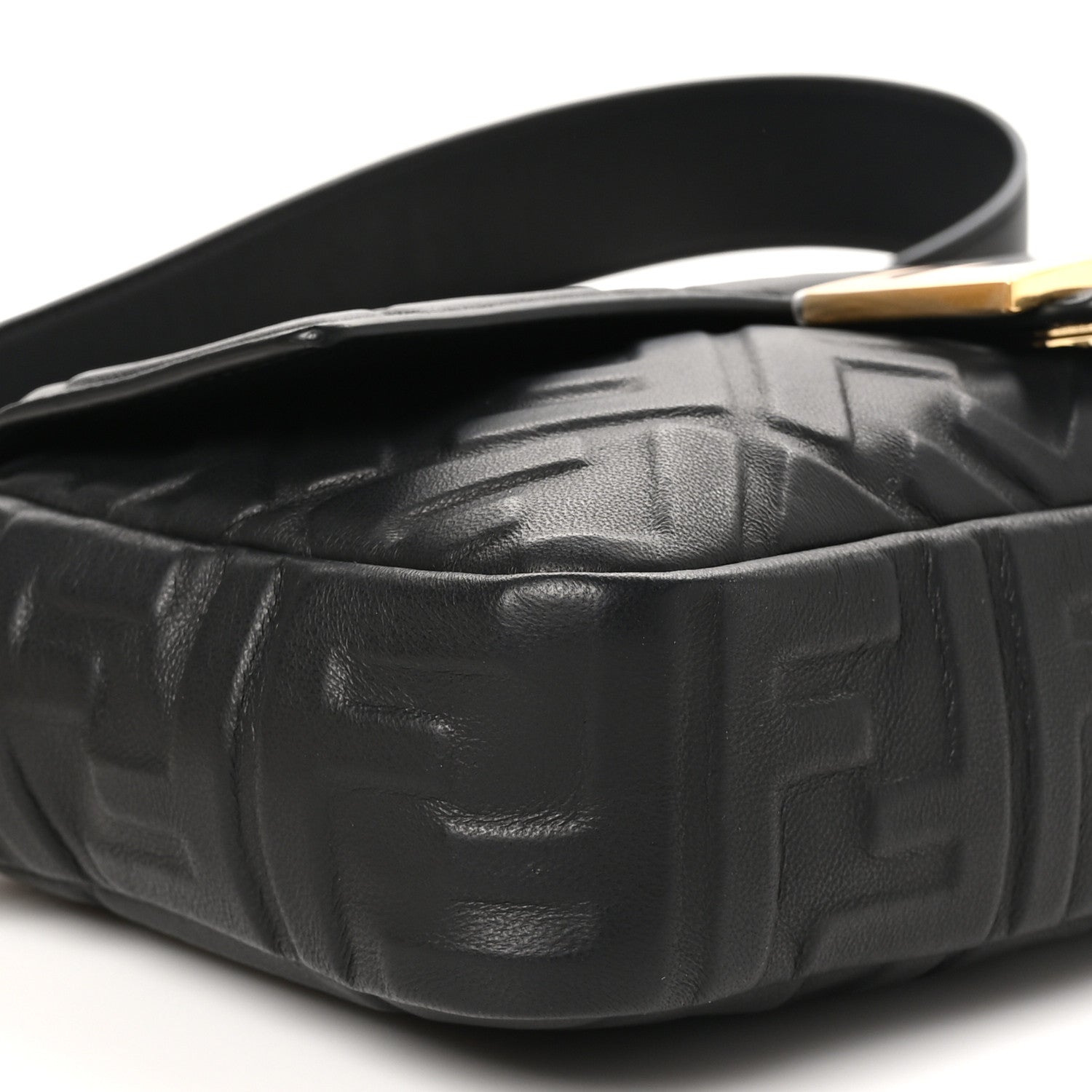 Fendi Nappa FF 1974 Embossed Baguette Black 8 of 9