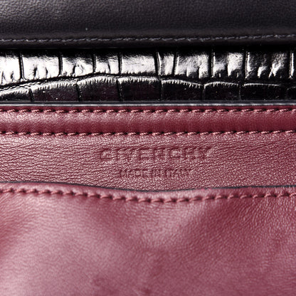 Givenchy Calfskin Crocodile Embossed Mini Mystic Shoulder Bag Black 6 of 11