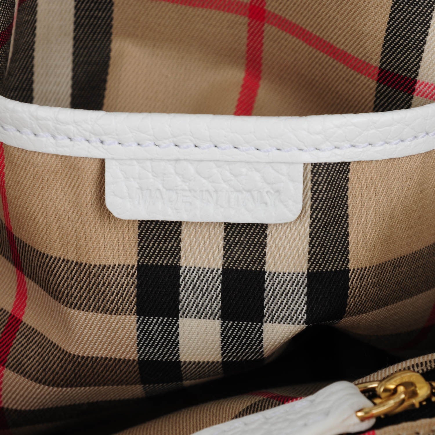 Burberry London Grainy Calfskin Small Greenwood Bowling Bag White 7 of 9