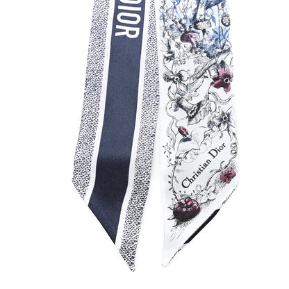 Christian Dior Silk Butterflies Around the World Mitzah Scarf Blue 2 of 3