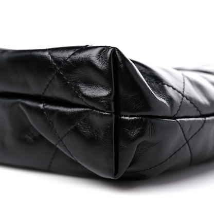 Chanel Shiny Calfskin Quilted Mini Chanel 22 Black 9 of 9