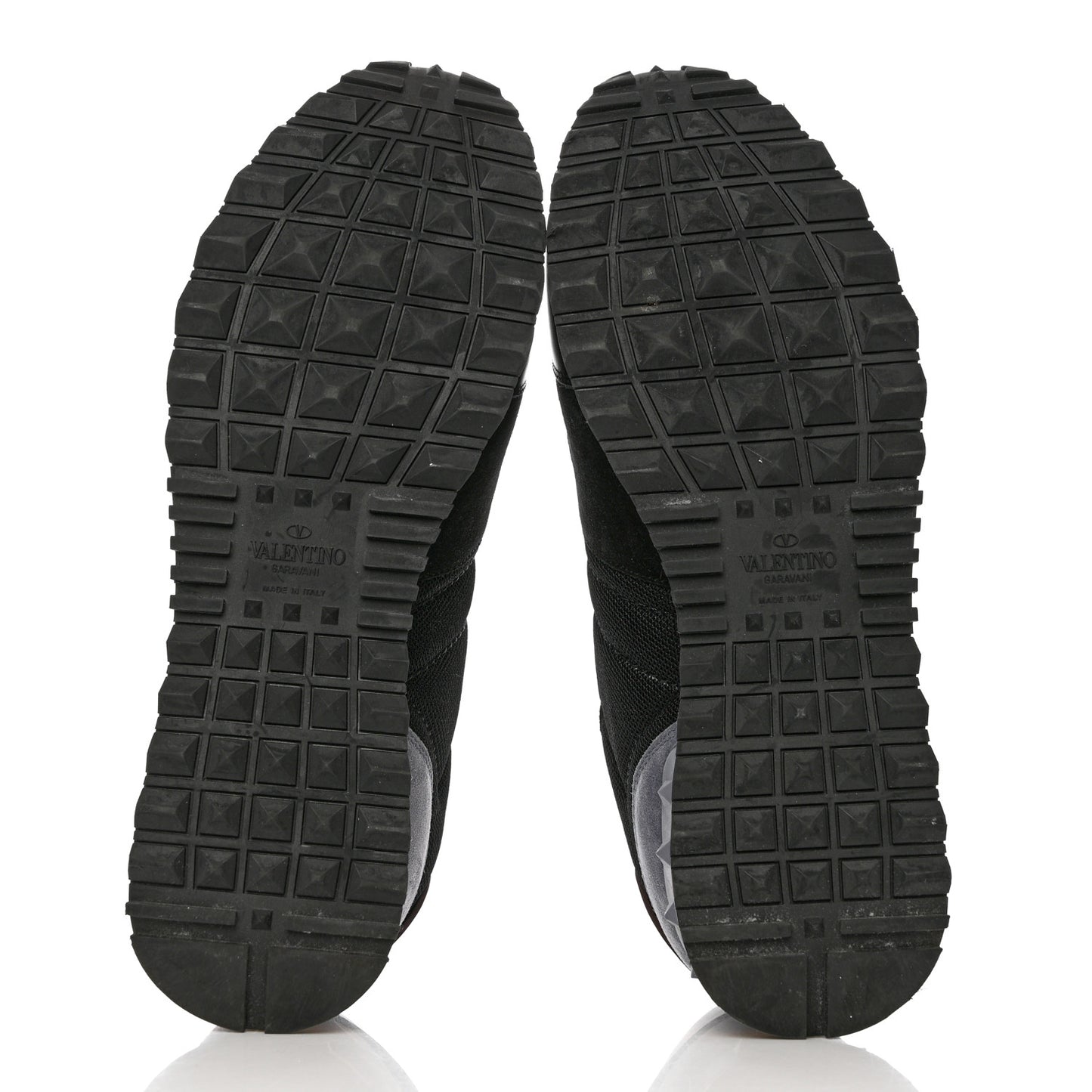 Suede Nylon Camouflage Soul Rockstud Sneakers 45 Black Grey