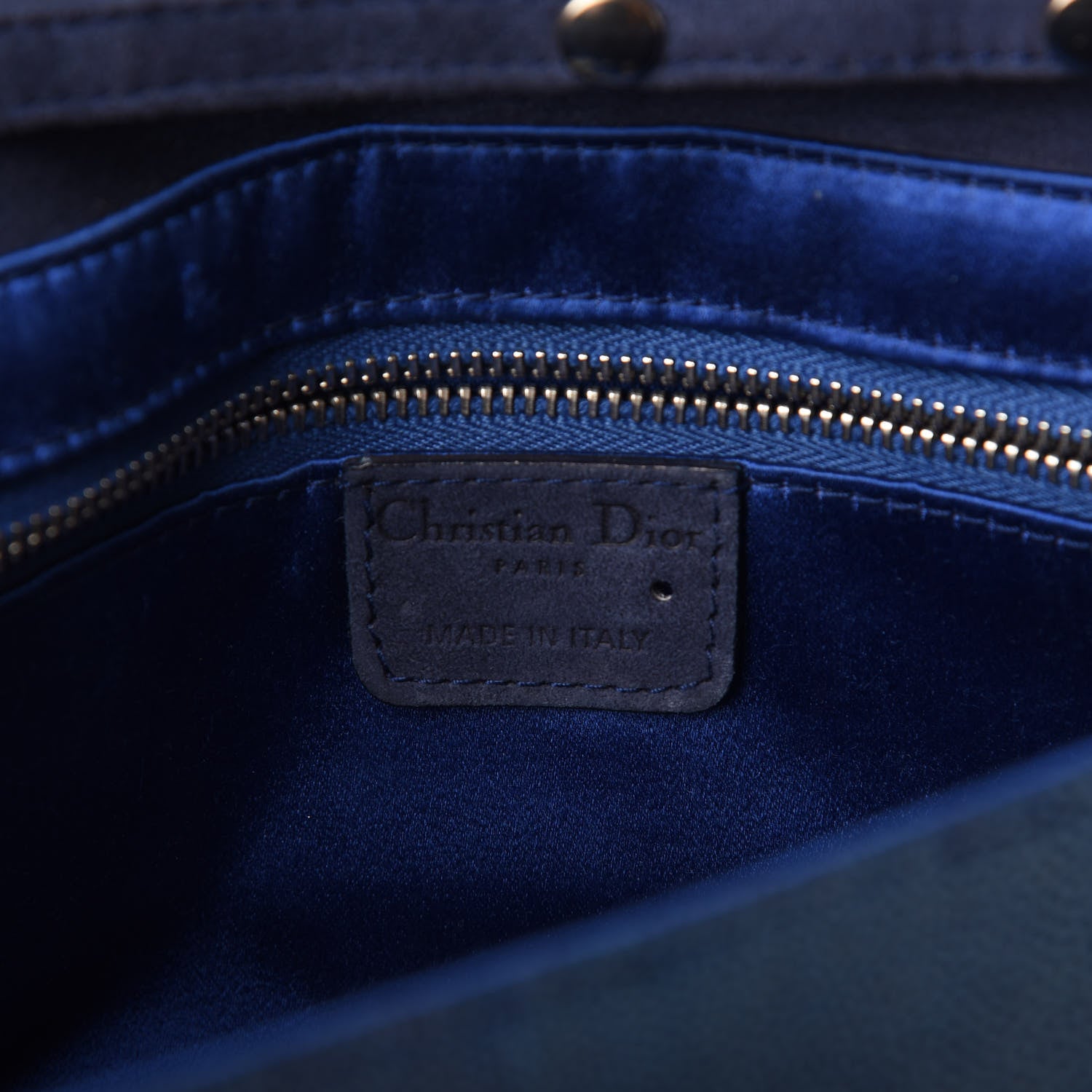 Christian Dior Stingray Suede Double Saddle Bag Blue 8 of 11