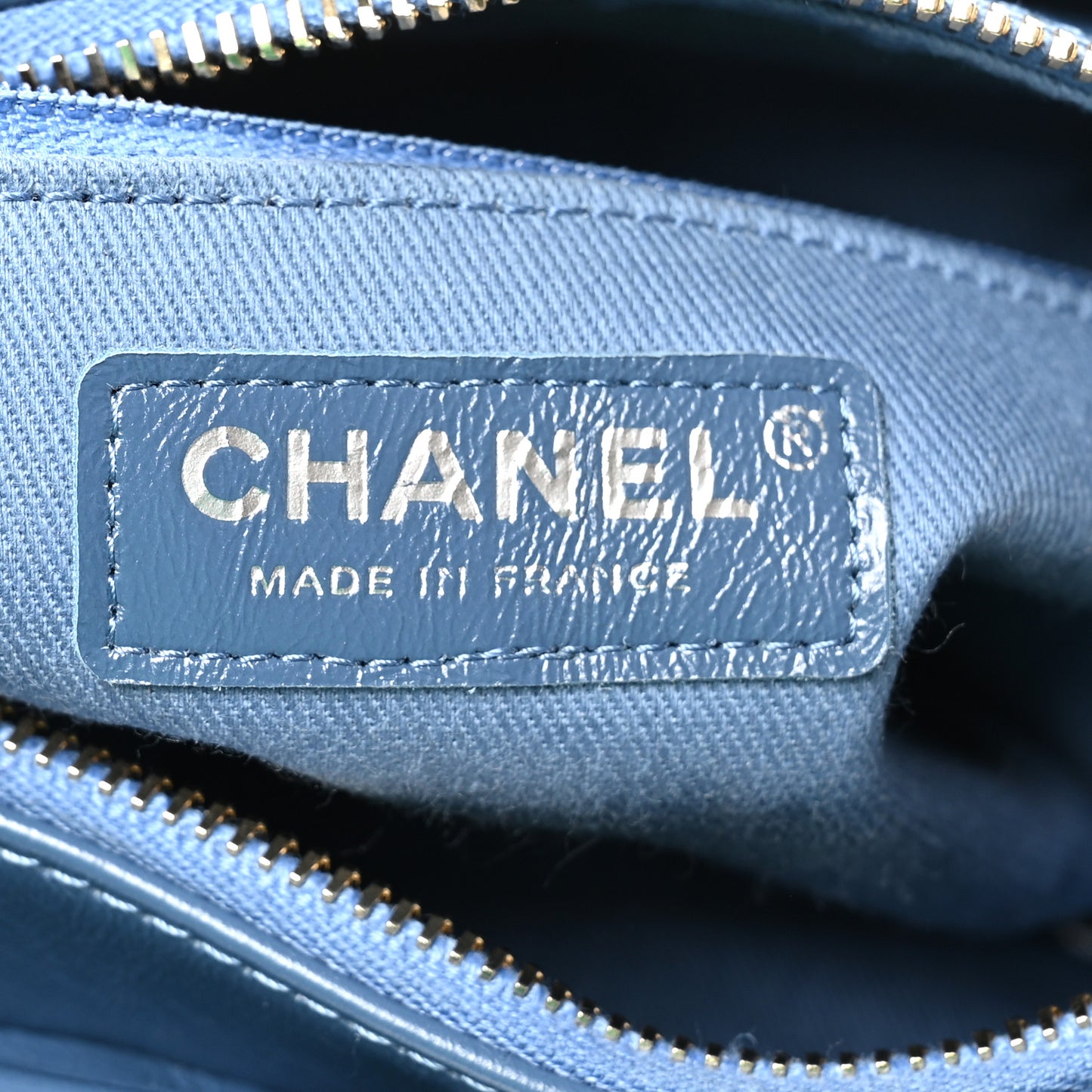 Denim Calfskin Small Gabrielle Hobo Blue