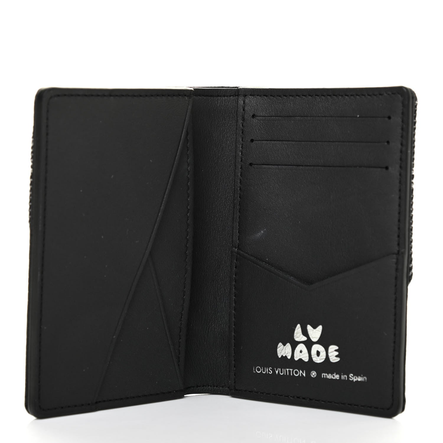 Louis Vuitton X NIGO Taurillon Monogram Denim Drip Pocket Organizer Black 5 of 6