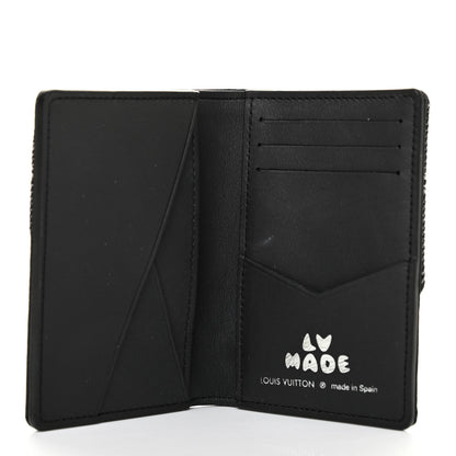 Louis Vuitton X NIGO Taurillon Monogram Denim Drip Pocket Organizer Black 5 of 6