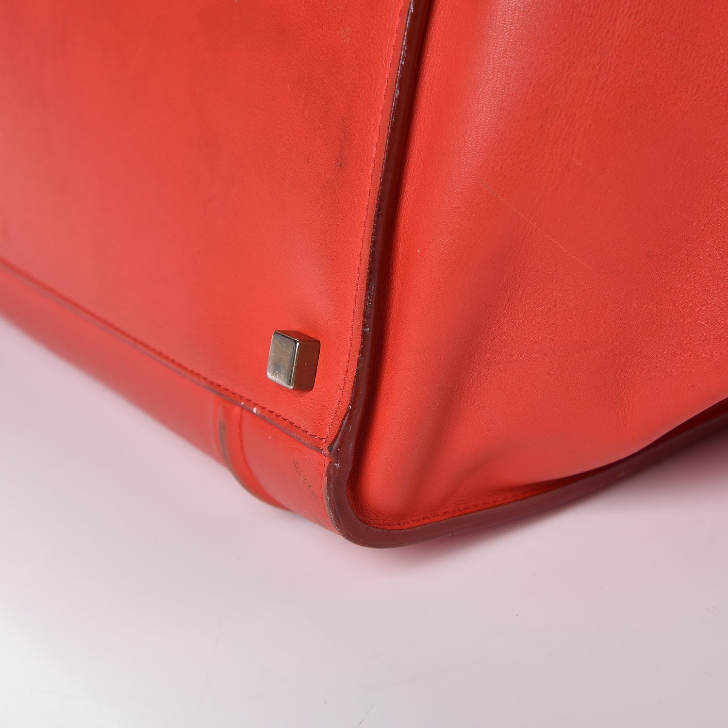 Celine Nappa Calfskin Medium Phantom Luggage Vermillion 28 of 28