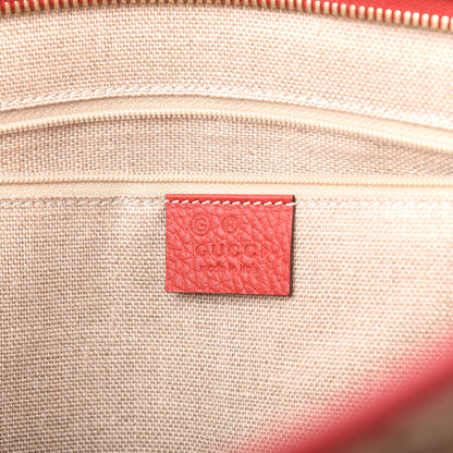 Gucci Monogram Bree Zippered Tote Beige Red 6 of 9