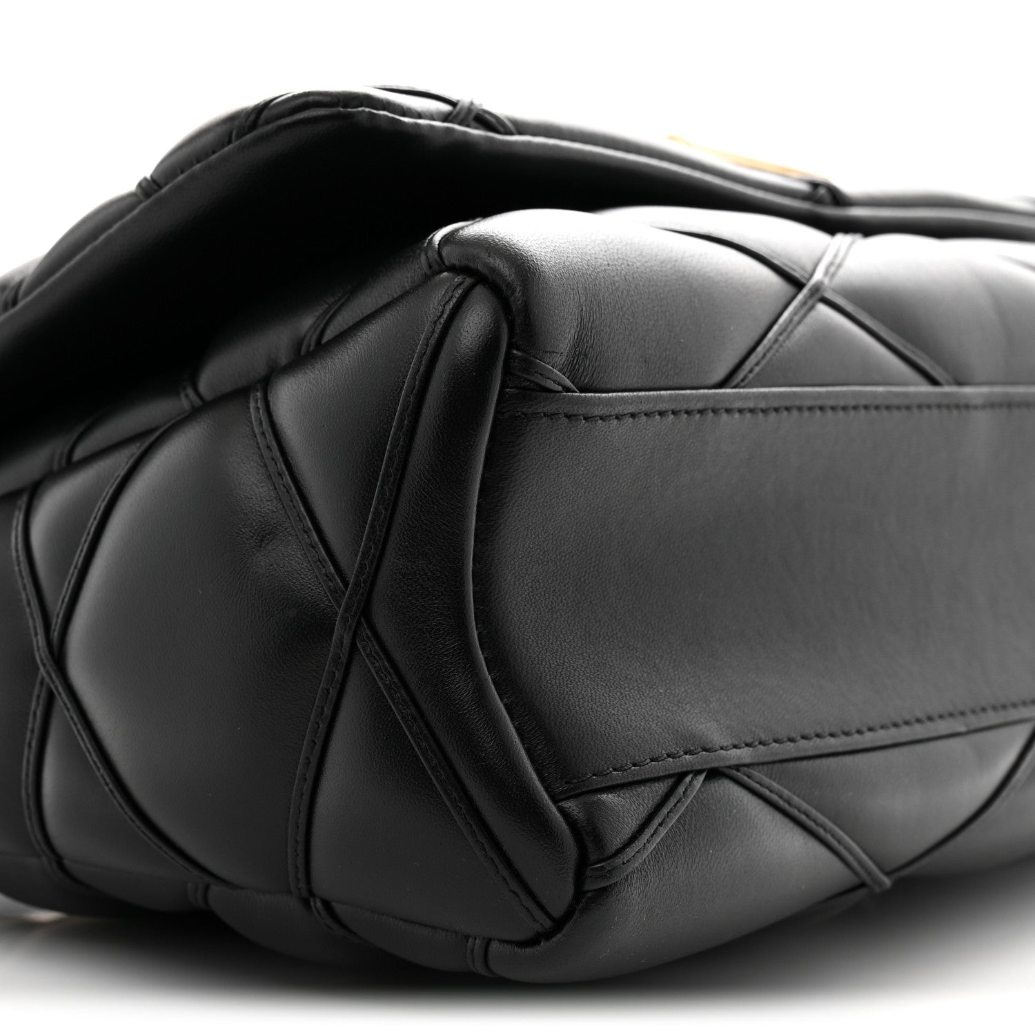 Louis Vuitton Lambskin Malletage Top Handle GO-14 GM Black 9 of 12