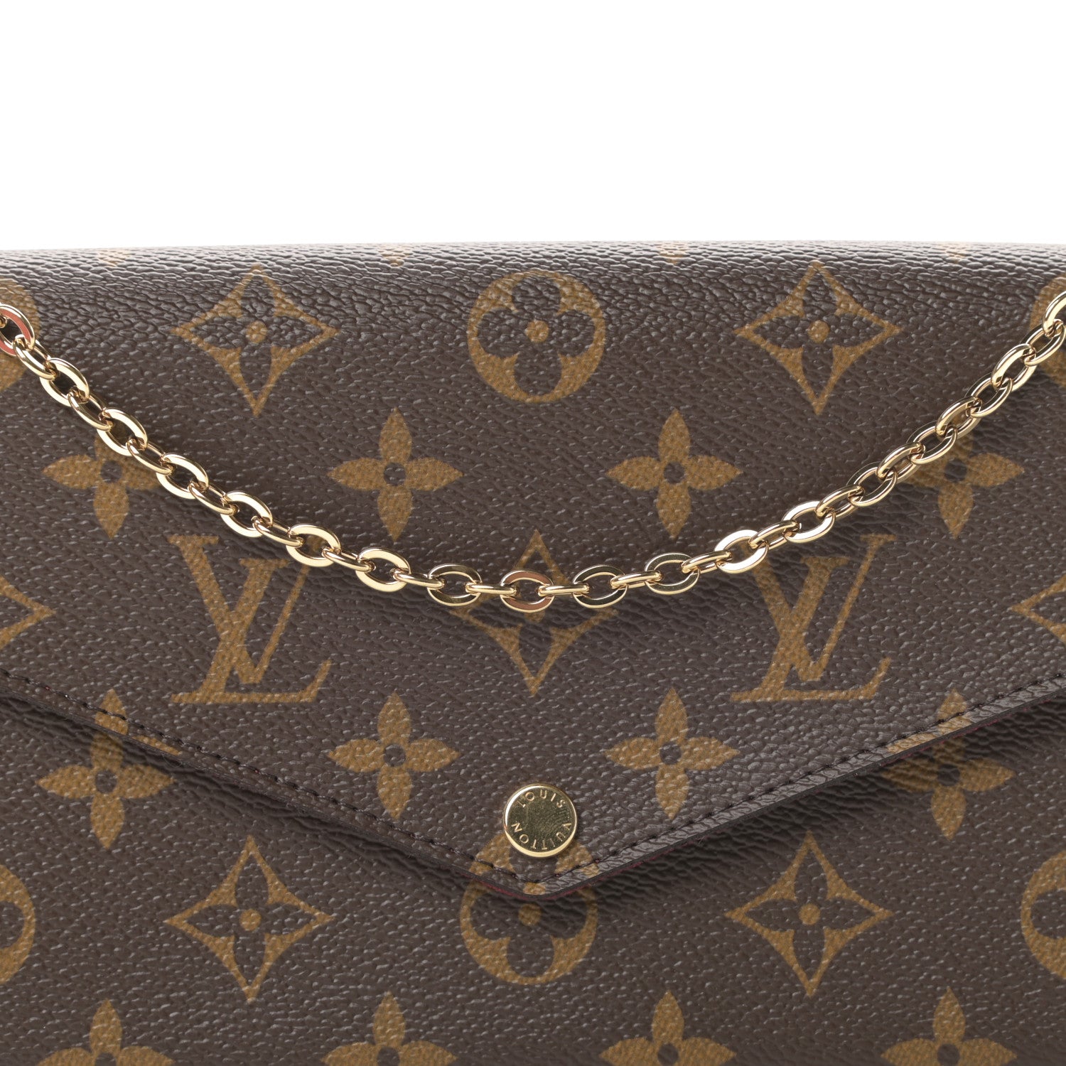 Louis Vuitton Monogram Pochette Felicie Chain Wallet Fuchsia 14 of 15