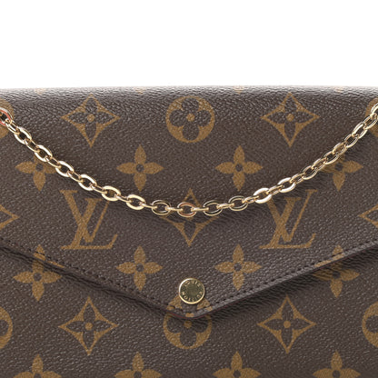 Louis Vuitton Monogram Pochette Felicie Chain Wallet Fuchsia 14 of 15