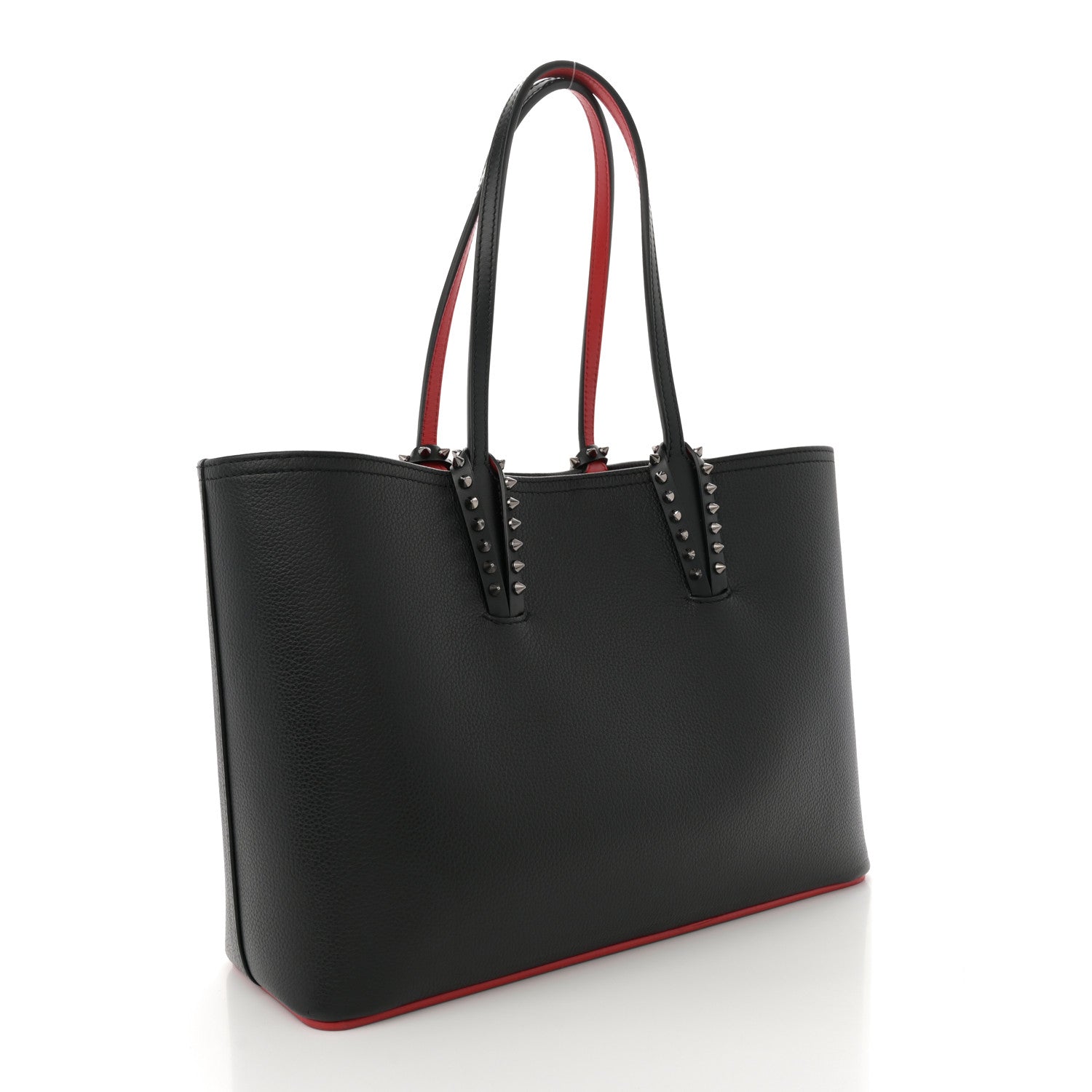 Christian Louboutin Calfskin Empire Spikes Small East West Cabata Tote Black 4 of 11
