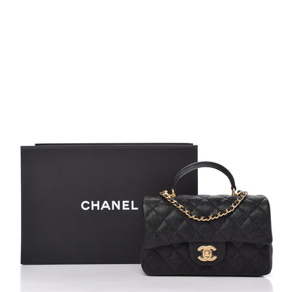 Chanel Caviar Quilted Mini Top Handle Rectangular Flap Black 11 of 11