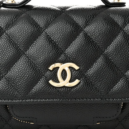 Chanel Caviar Quilted Business Affinity Clutch With Chain Black 9 of 11