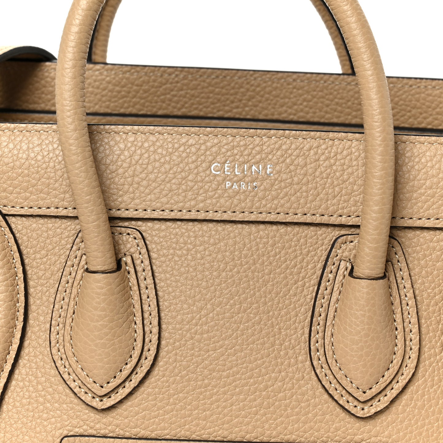 Drummed Calfskin Nano Luggage Dune