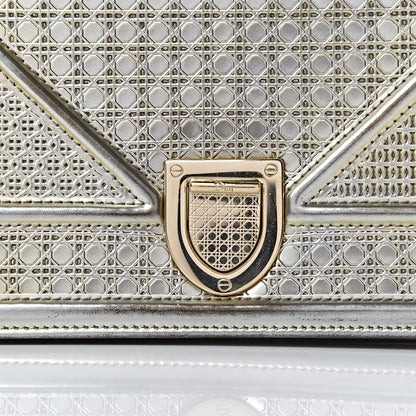 Christian Dior Metallic Patent Micro-Cannage Mini Diorama Flap Bag Gold 12 of 12