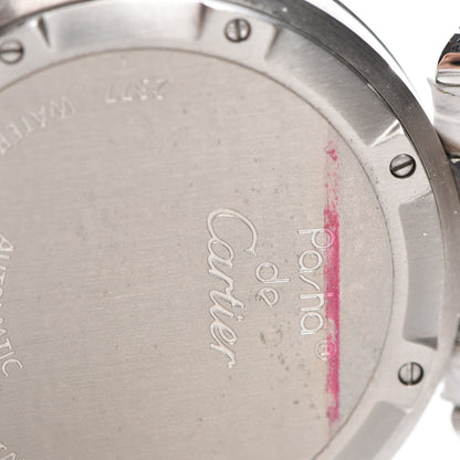 Cartier Stainless Steel Alligator Mother of Pearl 35mm Pasha C Automatic Watch 9 of 13