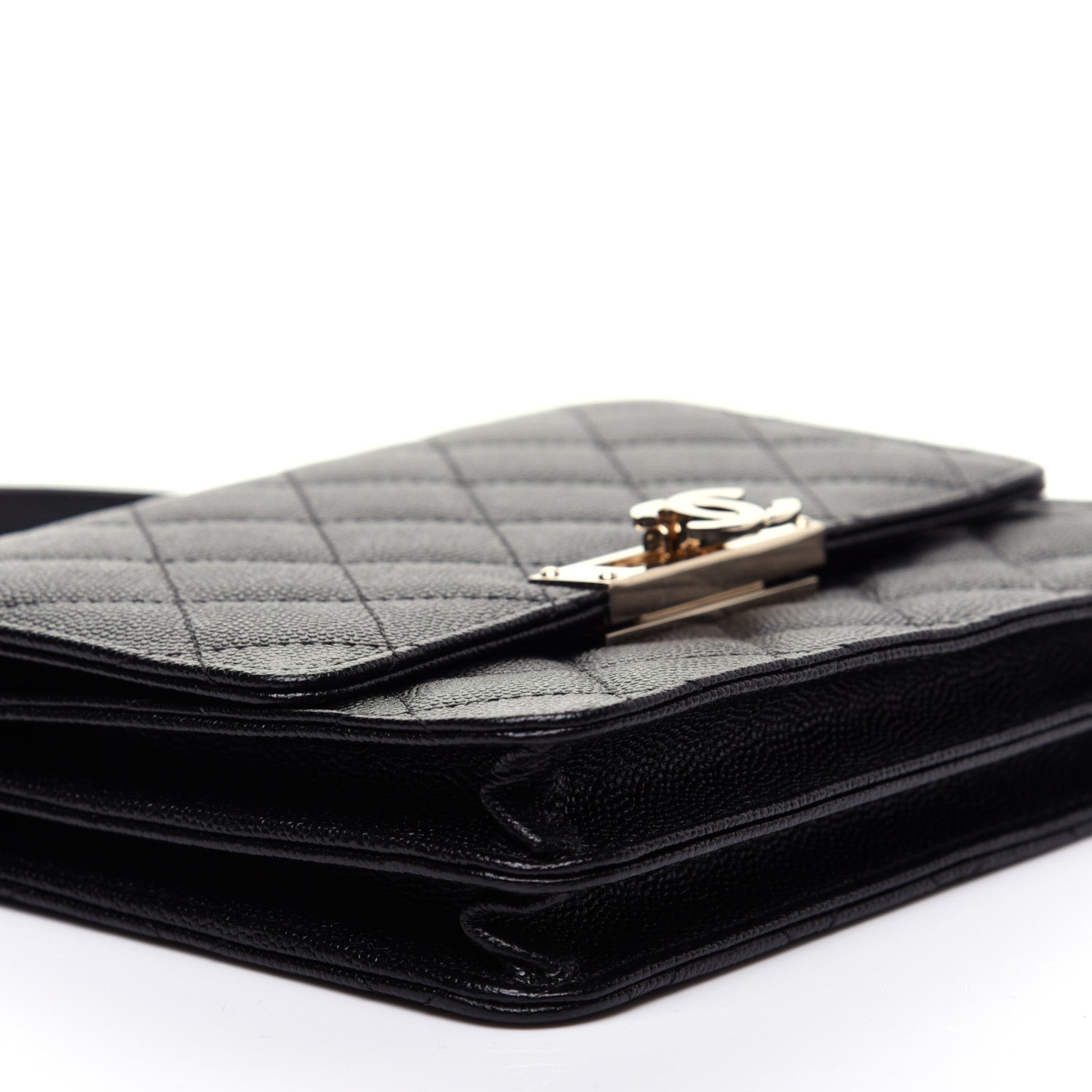 Chanel Caviar Quilted Golden Class Wallet On Chain WOC Black 6 of 14