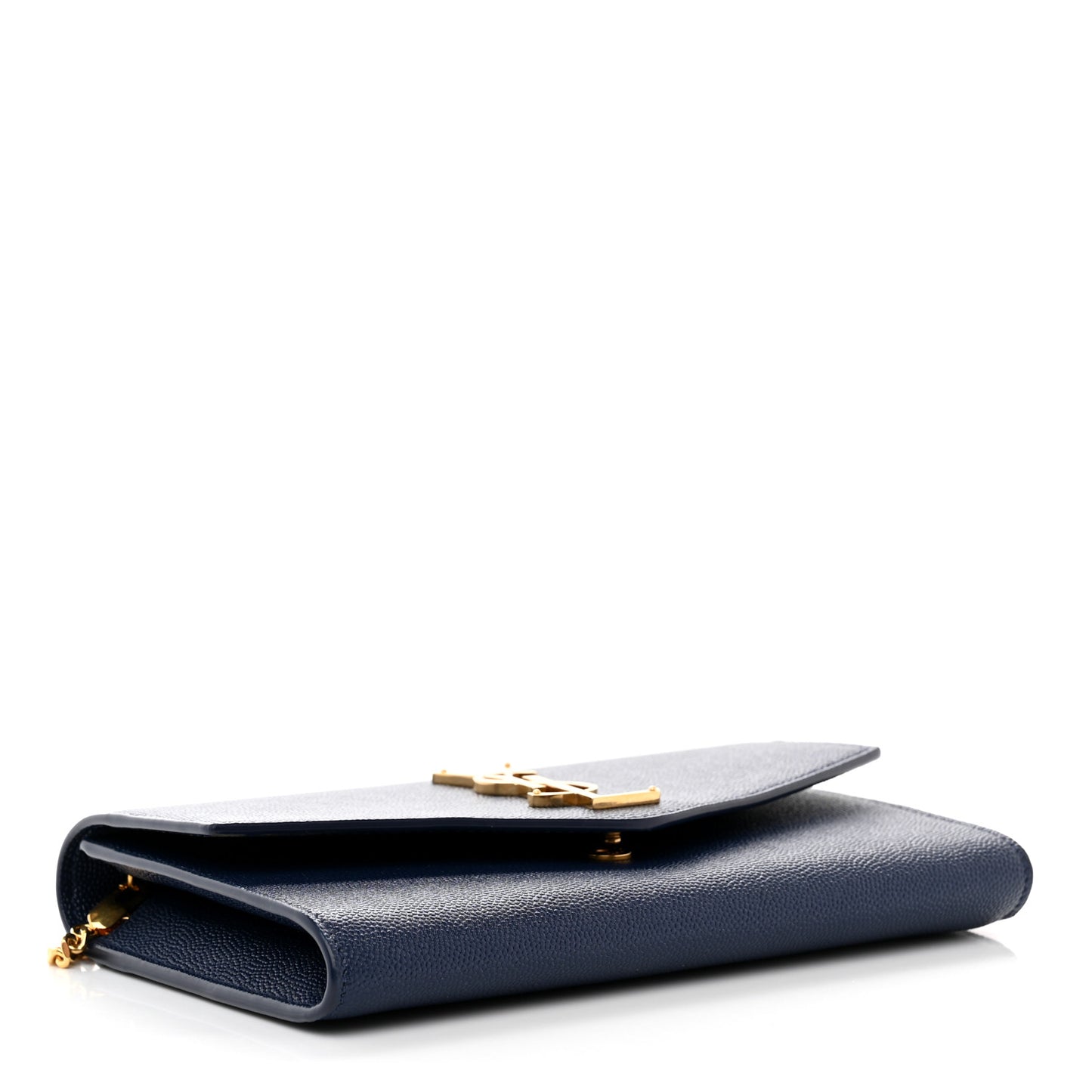 Grain De Poudre Monogram Uptown Chain Wallet Blue Charron