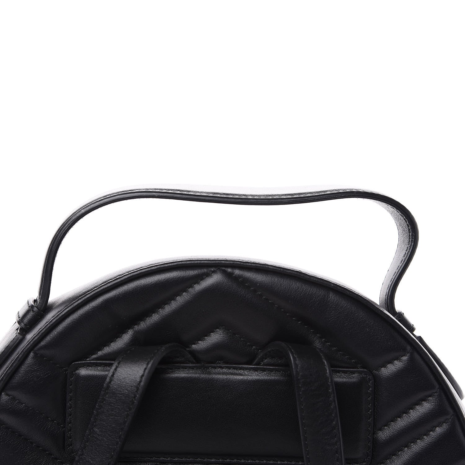 Gucci Calfskin Matelasse GG Marmont Dome Backpack Black 8 of 12