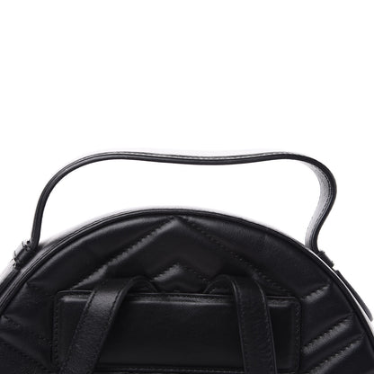 Gucci Calfskin Matelasse GG Marmont Dome Backpack Black 8 of 12