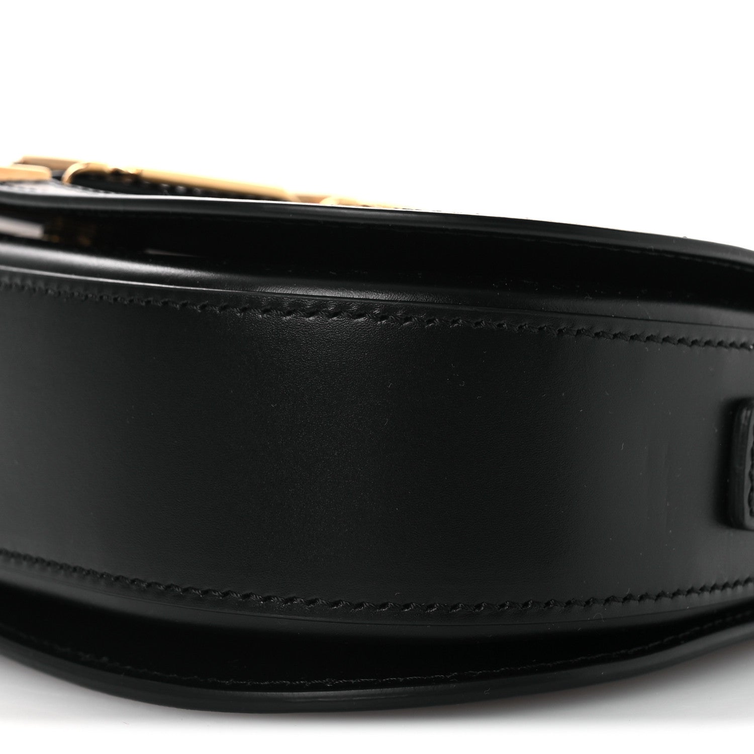 Versace Calfskin Medium Greca Goddess Shoulder Bag Black 10 of 10