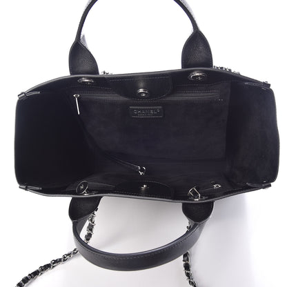 Chanel Caviar Small Studded Deauville Tote Black 8 of 11