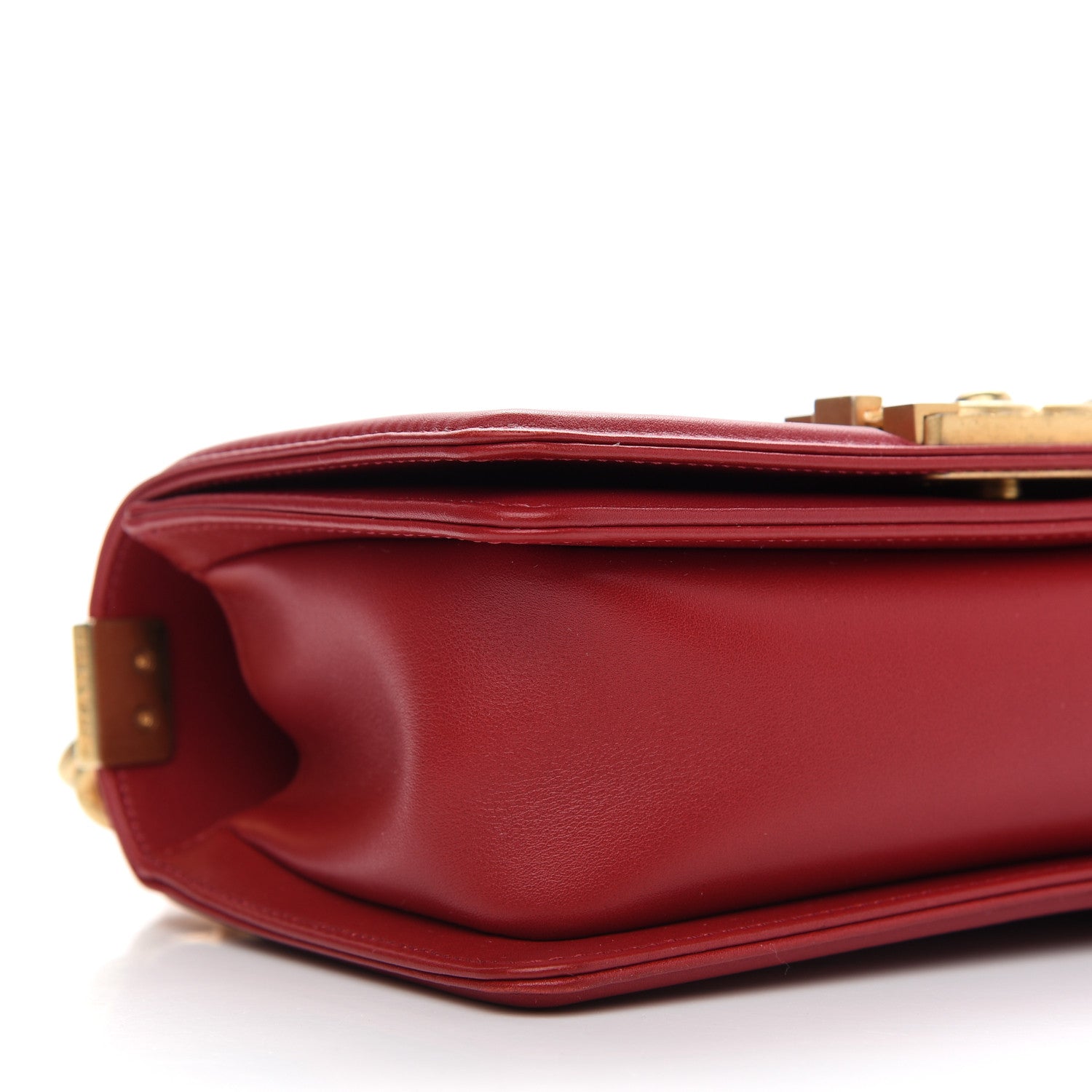 Chanel Calfskin Small Boy Logo Top Handle Flap Red 8 of 10