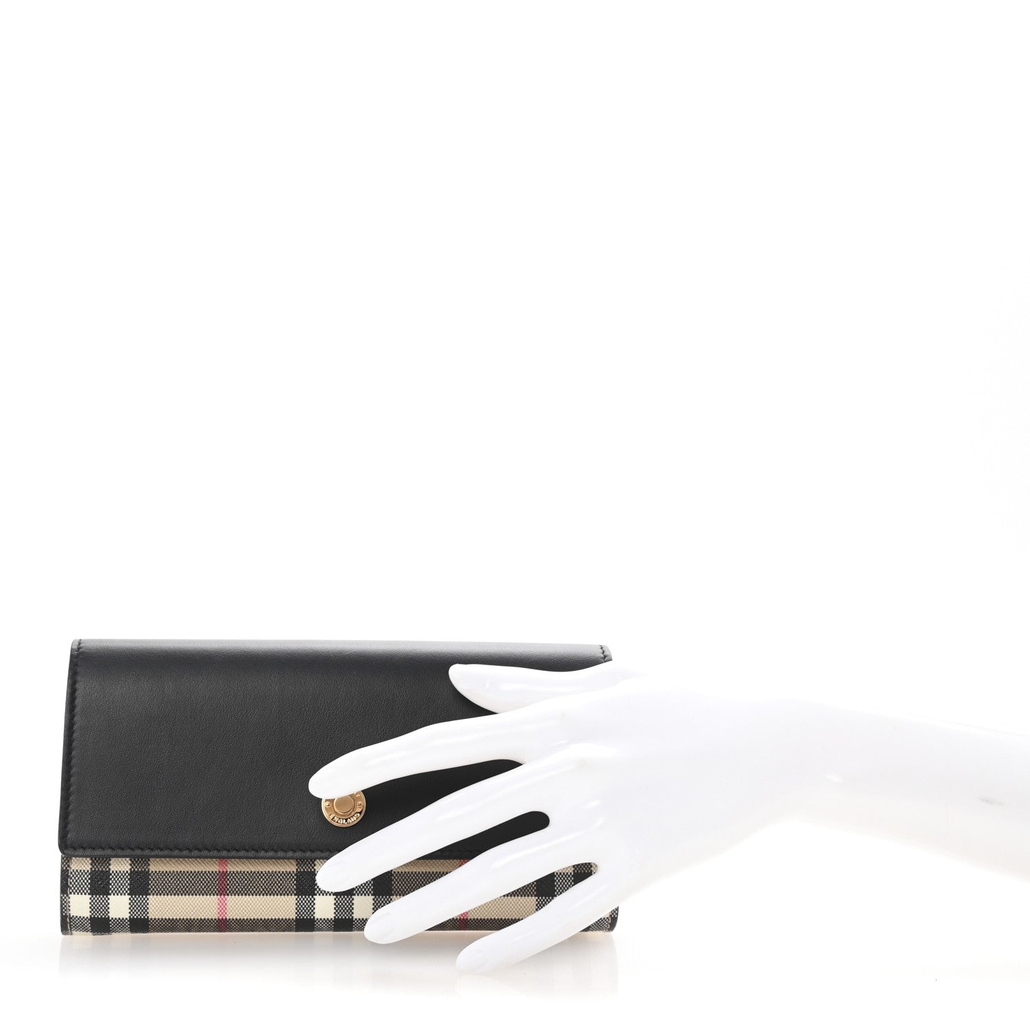 Burberry Vintage Check Calfskin Halton Wallet Black 2 of 7