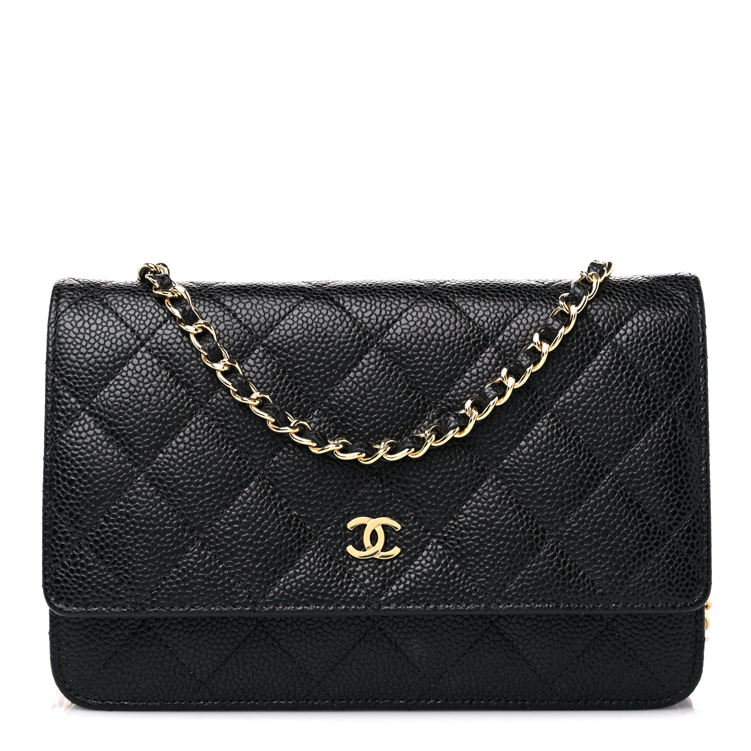 Chanel Caviar Quilted Wallet on Chain WOC Black 1 of 12