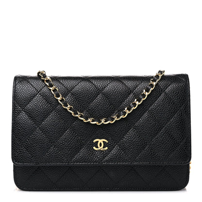 Chanel Caviar Quilted Wallet on Chain WOC Black 1 of 12