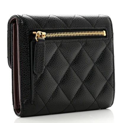 Chanel Caviar Quilted Compact Flap Wallet Black 3 of 9