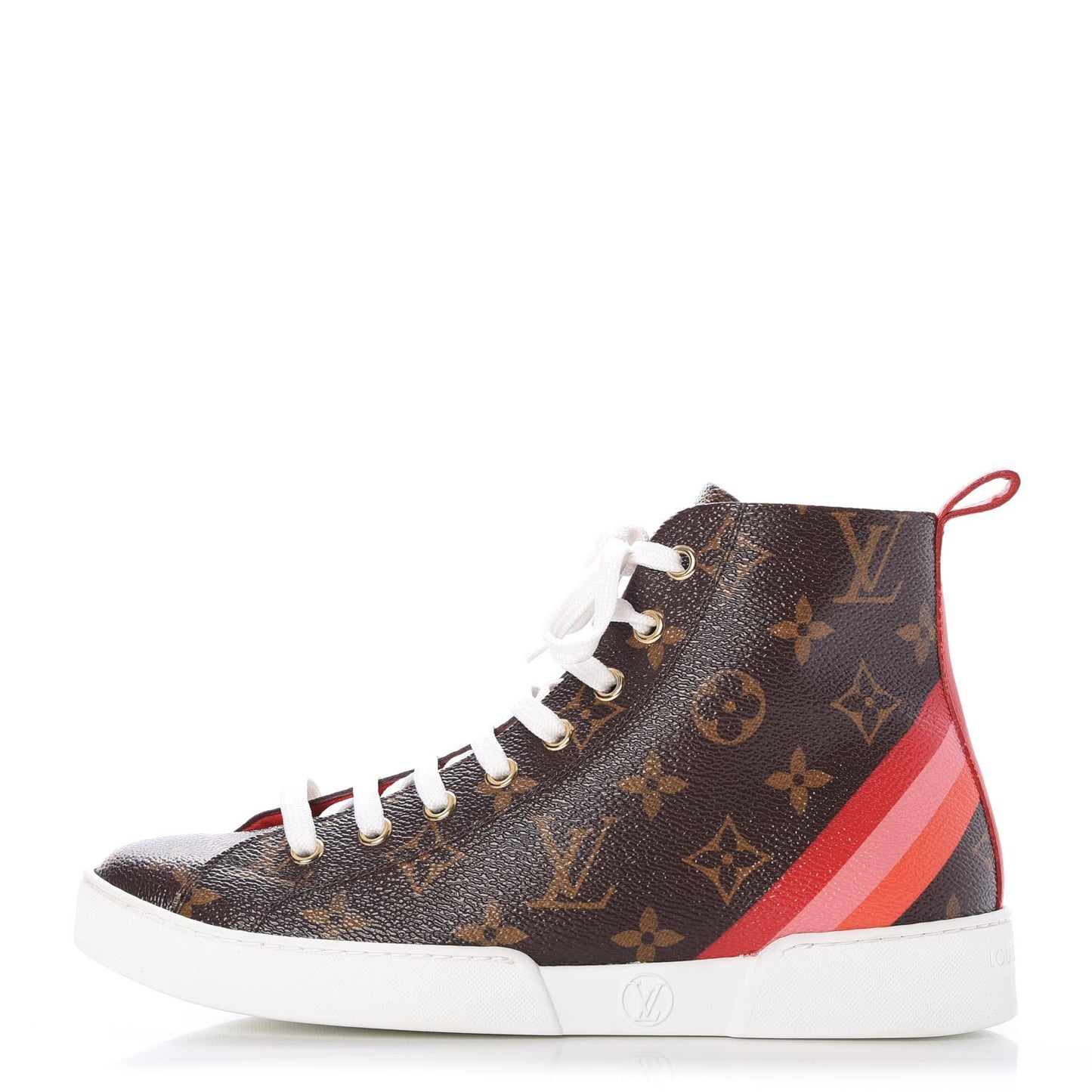 Calfskin Patent Monogram Stellar Sneaker Boots 35.5 Rouge