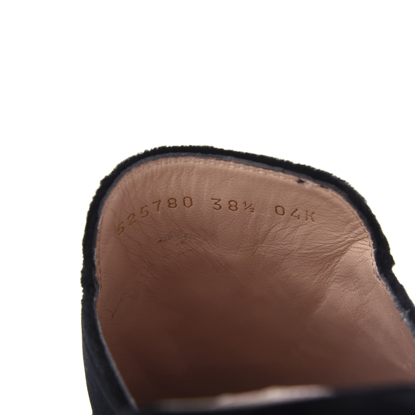 Velvet Star Embroidered Womens Princetown Slippers 38.5 Black